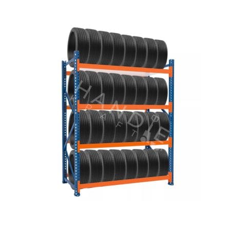 Raft depozitare cauciucuri tip extensie - H:2500mm x L960mm x W:600mm, 200kg/nivel