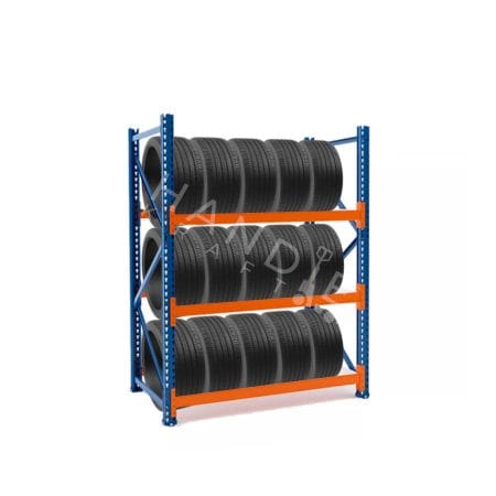 Raft depozitare cauciucuri tip extensie - H:2000mm x L960mm x W:600mm, 200 kg/nivel