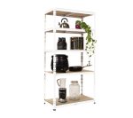Raft tip polita - H:1800mm x L:900mm x W:400mm, polite MDF, gri deschis