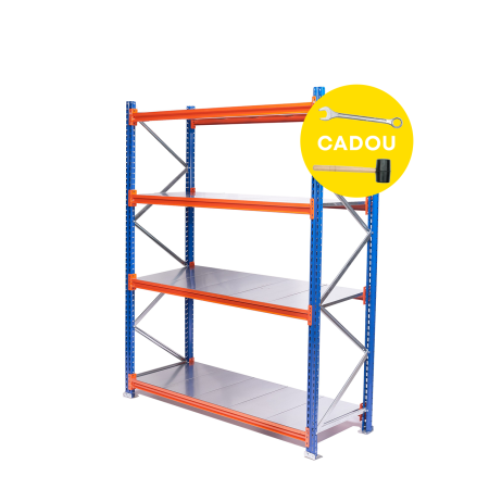 Raft Polita MR - H:4000mm x L:2520mm x W:400mm, 350kg/nivel, include polite metalice
