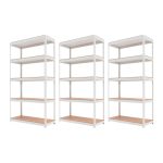 Promotie: Pachet 3 x Raft tip polita - H:1800mm x L:900mm x W:400mm, polite MDF, gri deschis