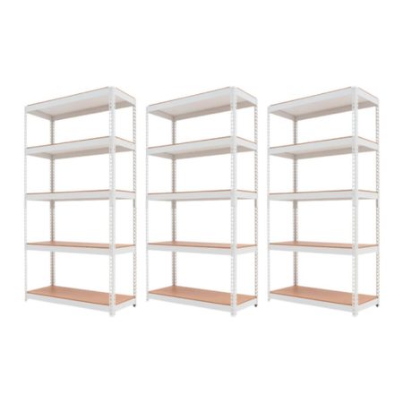 Promotie: Pachet 3 x Raft tip polita - H:1800mm x L:900mm x W:400mm, polite MDF, gri deschis
