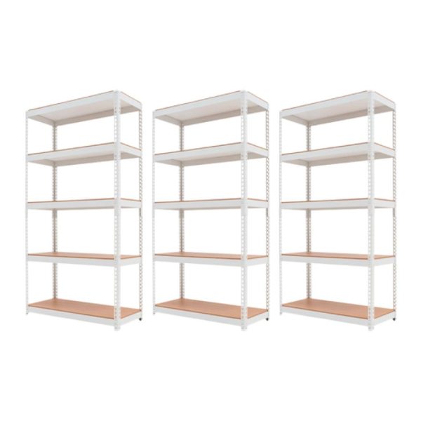 Promotie: Pachet 3 x Raft tip polita - H:1800mm x L:900mm x W:400mm, polite MDF, gri deschis