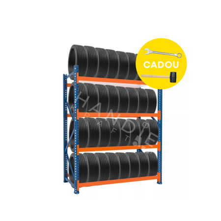 Raft depozitare cauciucuri - H:2500mm x L:1020mm x W:600mm, 200kg/nivel