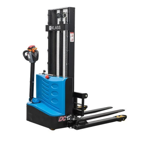 Transpalet electric cu catarg ES1225 DM, cu picioare si furci reglabile