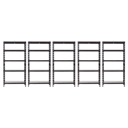 Promotie: Pachet 5 x Raft tip polita - H:1800mm x L:900mm x W:300mm, polite metalice