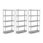Promotie: Pachet 3 x Raft tip polita galvanizat - H:1830mm x L:900mm x W:480mm, polita metalica