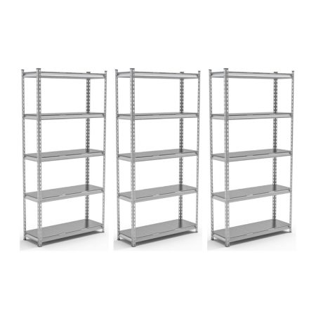 Promotie: Pachet 3 x Raft tip polita galvanizat - H:1830mm x L:900mm x W:380mm, polita metalica