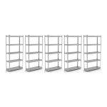 Promotie: Pachet 5 x Raft tip polita galvanizat - H:1830mm x L:900mm x W:480mm, polita metalica