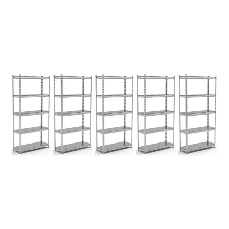 Promotie: Pachet 5 x Raft tip polita galvanizat - H:1830mm x L:900mm x W:380mm, polita metalica
