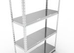 Promotie: Pachet 3 x Raft tip polita galvanizat - H:1830mm x L:900mm x W:480mm, polita metalica