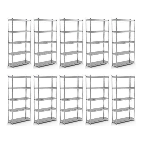 Promotie: Pachet 10 x Raft tip polita galvanizat - H:1830mm x L:900mm x W:480mm, polita metalica