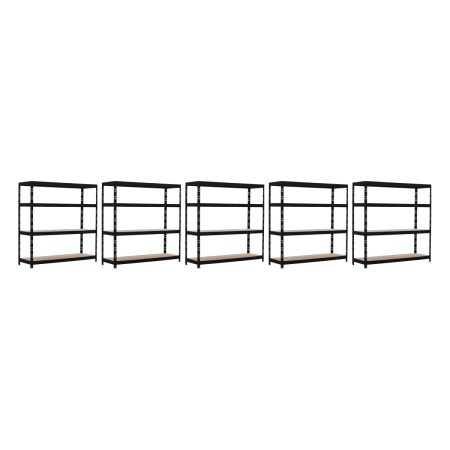 Promotie: Pachet 5 x Raft tip polita - H:1800mm x L:1200mm x W:500mm, polita MDF