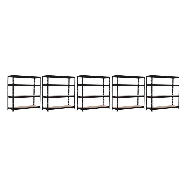 Promotie: Pachet 5 x Raft tip polita - H:1800mm x L:1200mm x W:500mm, polita MDF