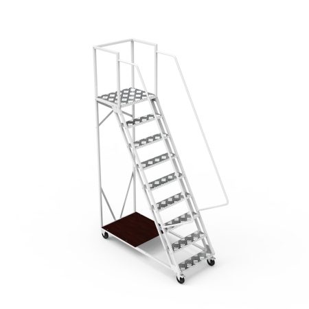 Scara mobila cu platformă HK - 2148x1656x700 mm, 8+1 trepte