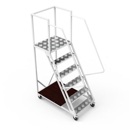 Scara mobila cu platformă HK - 1398x1223x700 mm, 5+1 trepte