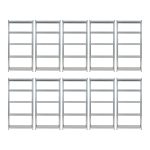 Promotie: Pachet 10 x Raft tip polita galvanizat - H:2130mm x L:1195mm x W:380mm, polita pal laminat