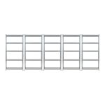 Promotie: Pachet 5 x Raft tip polita galvanizat - H:1830mm x L:900mm x W:380mm, polita pal laminat