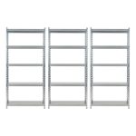 Promotie: Pachet 3 x Raft tip polita galvanizat - H:1830mm x L:900mm x W:380mm, polita pal laminat