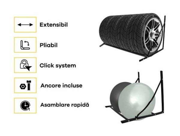 Raft de perete pentru anvelope HK 1100 -1700mm