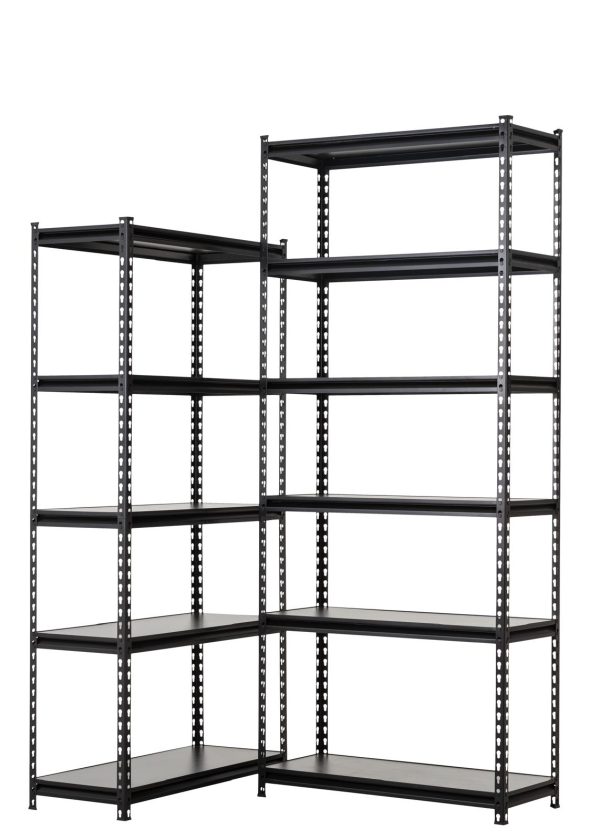 Raft tip polita - H:1830mm x L:900mm x W:480mm, polita pal laminat, negru